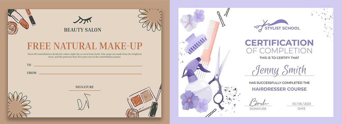 Makeup Artist Certificate Printing Chennai